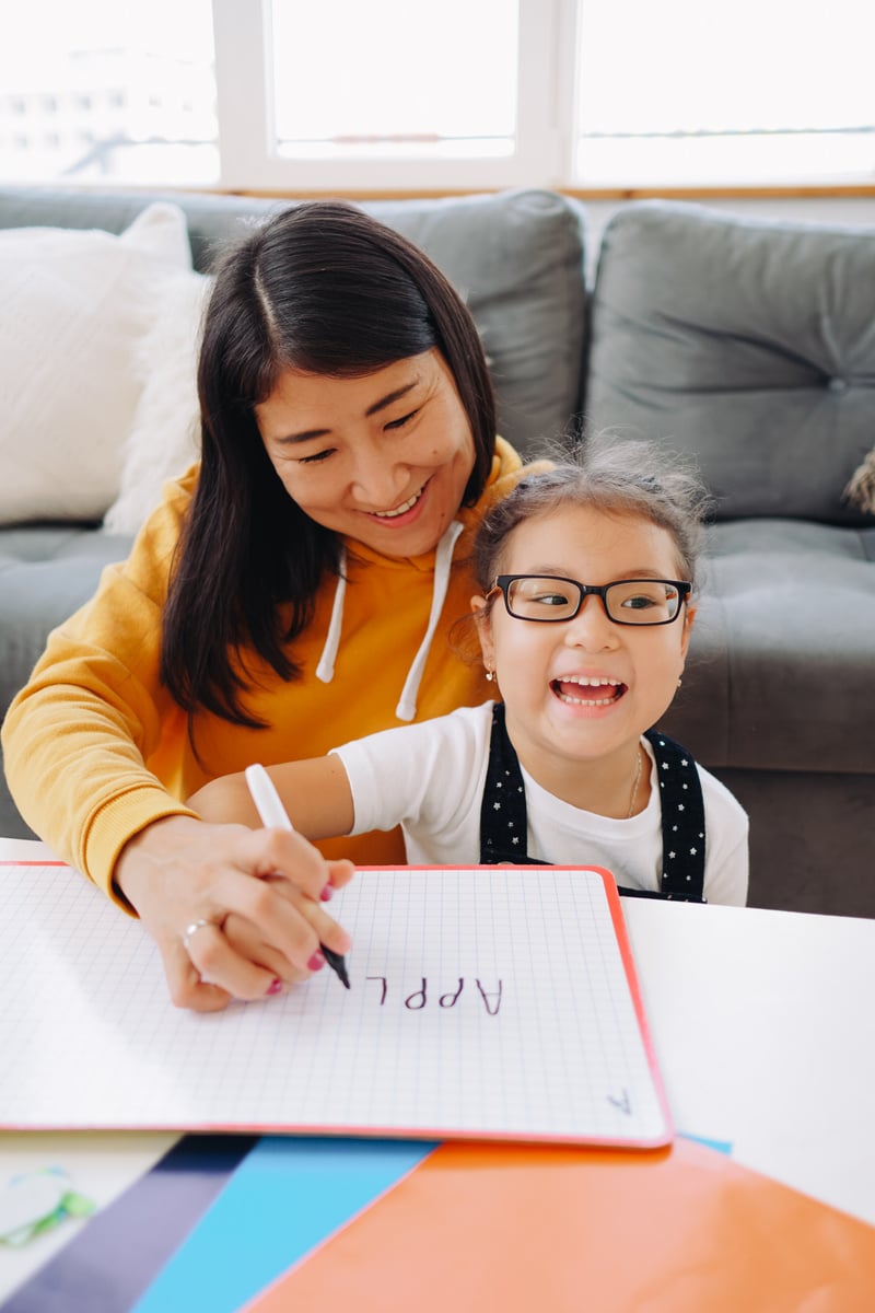 Mother Teaching Child 